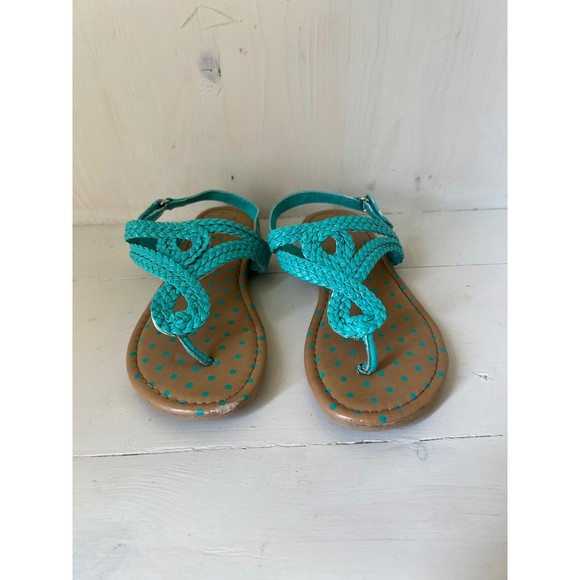 Joe Boxer Shoes Girls Teal Blue Spring Summer Sandals Dress Shoes